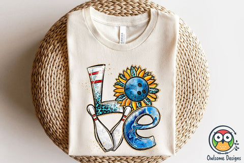 Bowling Love Sublimation PNG Designs Sublimation Owlsome.Designs 