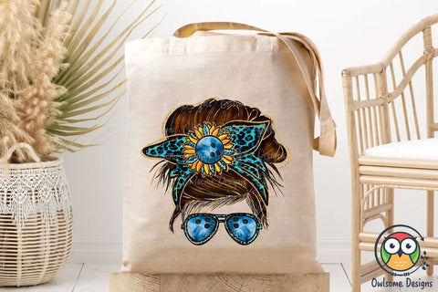 Bowling Messy Bun Sublimation Sublimation Owlsome.Designs 