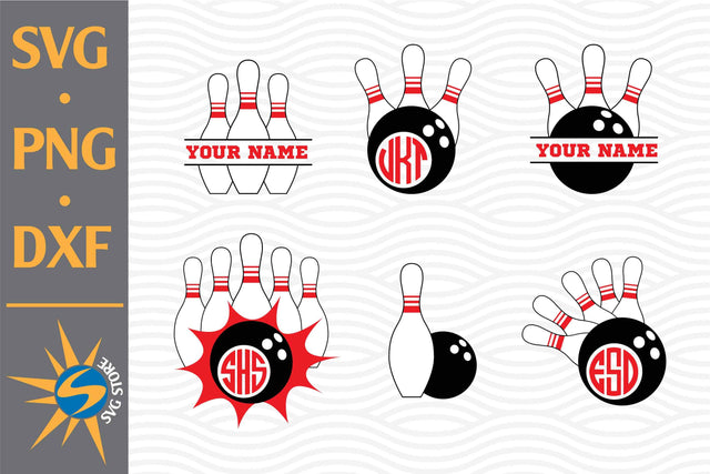 Bowling Monogram SVG, PNG, DXF Digital Files Include SVG SVGStoreShop 
