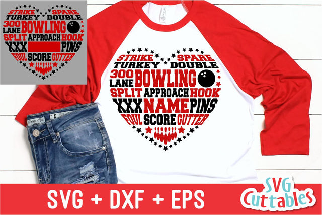 Bowling Subway Art Heart SVG Svg Cuttables 