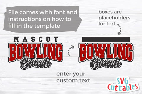 Bowling svg - Bowling Coach Template 003- svg - dxf - eps - Bowling svg - Silhouette - Cricut - Digital Download SVG Svg Cuttables 