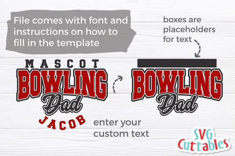 Bowling svg - Bowling Dad Template 002- svg - dxf - eps - Bowling svg - Silhouette - Cricut - Digital Download SVG Svg Cuttables 
