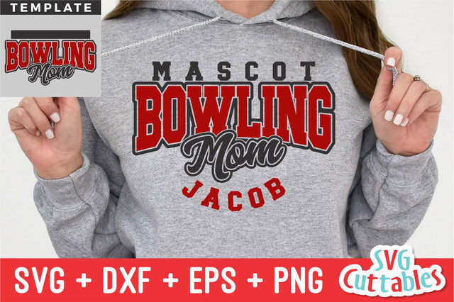 Bowling svg - Bowling Mom Template 001- svg - dxf - eps - Bowling svg - Silhouette - Cricut - Digital Download SVG Svg Cuttables 