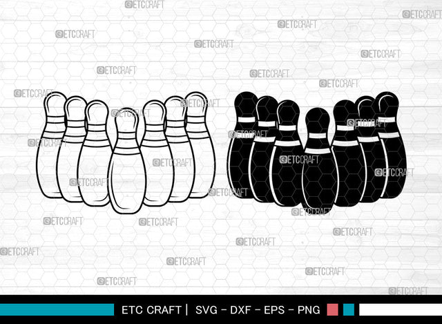 Bowling SVG, Bowling SVG, Bowling Ball Svg, Bowling Ball Silhouette, Sports Svg, Bowling Split Monogram, Bowling SVG ETC Craft 
