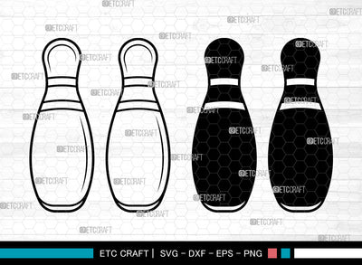 Bowling SVG, Bowling SVG, Bowling Ball Svg, Bowling Ball Silhouette, Sports Svg, Bowling Split Monogram, Bowling SVG ETC Craft 