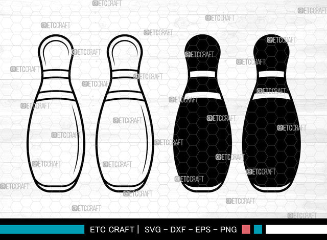 Bowling SVG, Bowling SVG, Bowling Ball Svg, Bowling Ball Silhouette, Sports Svg, Bowling Split Monogram, Bowling SVG ETC Craft 
