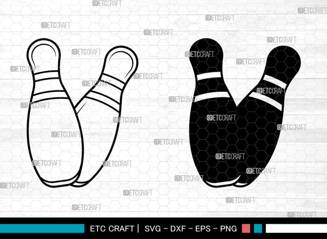 Bowling SVG, Bowling SVG, Bowling Ball Svg, Bowling Ball Silhouette, Sports Svg, Bowling Split Monogram, Bowling SVG ETC Craft 