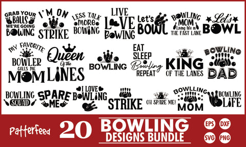 Bowling SVG Designs Bundle SVG PatternFeed8 