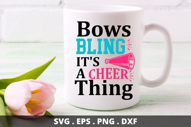Bows bling it's a cheer thing SVG Designangry 