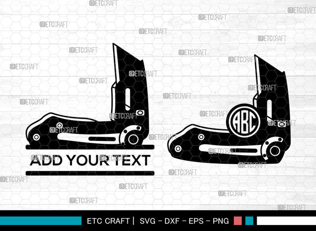 Box Cutter Monogram SVG, Circle Monogram Svg, Paper Cutter Svg, Cutter Knife Svg, Box Cutter Knife Svg, Split Monogram Svg, Box Cutter Svg Bundle SVG ETC Craft 