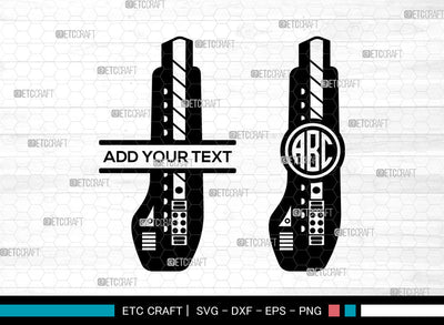 Box Cutter Monogram SVG, Circle Monogram Svg, Paper Cutter Svg, Cutter Knife Svg, Box Cutter Knife Svg, Split Monogram Svg, Box Cutter Svg Bundle SVG ETC Craft 