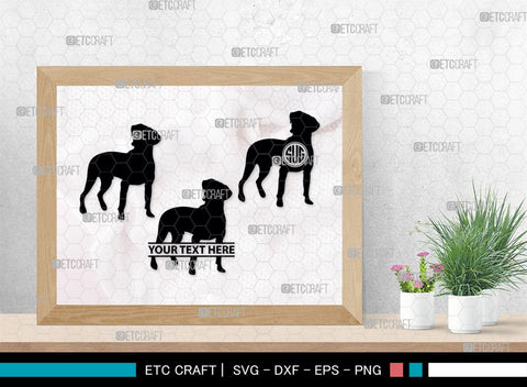 Boxer Dog Monogram, Boxer Dog Silhouette, Boxer Dog SVG, Bulldog Svg, Dog Svg, Animal Svg, SB00230 SVG ETC Craft 