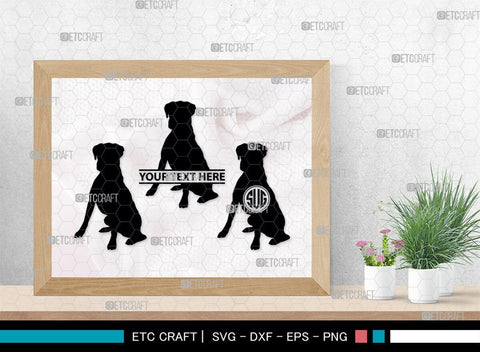 Boxer Dog Monogram, Boxer Dog Silhouette, Boxer Dog SVG, Bulldog Svg, Dog Svg, Animal Svg, SB00230 SVG ETC Craft 