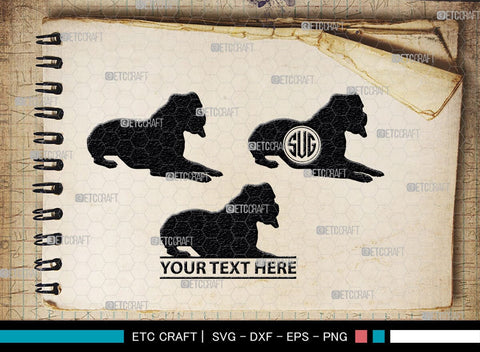 Boxer Dog Monogram, Boxer Dog Silhouette, Boxer Dog SVG, Bulldog Svg, Dog Svg, Animal Svg, SB00230 SVG ETC Craft 