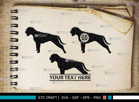 Boxer Dog Monogram, Boxer Dog Silhouette, Boxer Dog SVG, Bulldog Svg, Dog Svg, Animal Svg, SB00230 SVG ETC Craft 