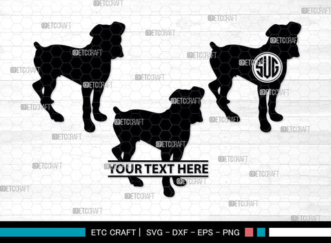 Boxer Dog Monogram, Boxer Dog Silhouette, Boxer Dog SVG, Bulldog Svg, Dog Svg, Animal Svg, SB00230 SVG ETC Craft 