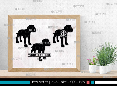 Boxer Dog Monogram, Boxer Dog Silhouette, Boxer Dog SVG, Bulldog Svg, Dog Svg, Animal Svg, SB00230 SVG ETC Craft 