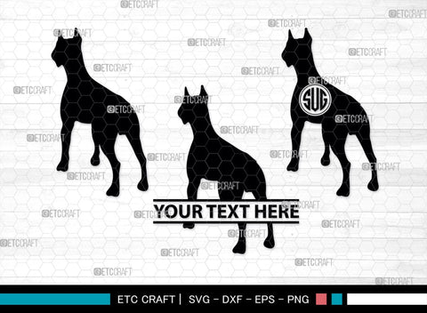 Boxer Dog Monogram, Boxer Dog Silhouette, Boxer Dog SVG, Bulldog Svg, Dog Svg, Animal Svg, SB00230 SVG ETC Craft 