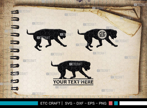 Boxer Dog Monogram, Boxer Dog Silhouette, Boxer Dog SVG, Bulldog Svg, Dog Svg, Animal Svg, SB00230 SVG ETC Craft 