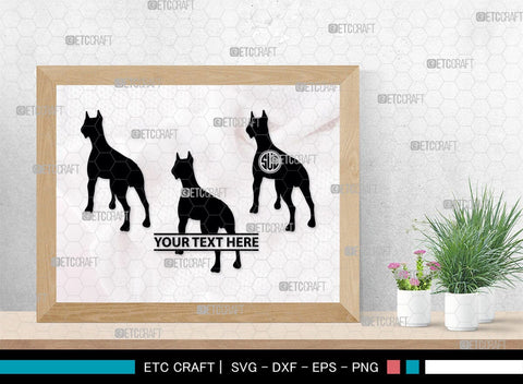 Boxer Dog Monogram, Boxer Dog Silhouette, Boxer Dog SVG, Bulldog Svg, Dog Svg, Animal Svg, SB00230 SVG ETC Craft 