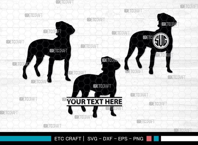 Boxer Dog Monogram, Boxer Dog Silhouette, Boxer Dog SVG, Bulldog Svg, Dog Svg, Animal Svg, SB00230 SVG ETC Craft 