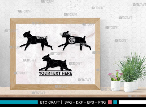 Boxer Dog Monogram, Boxer Dog Silhouette, Boxer Dog SVG, Bulldog Svg, Dog Svg, Animal Svg, SB00230 SVG ETC Craft 