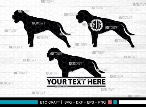 Boxer Dog Monogram, Boxer Dog Silhouette, Boxer Dog SVG, Bulldog Svg, Dog Svg, Animal Svg, SB00230 SVG ETC Craft 