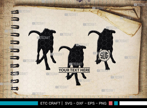 Boxer Dog Monogram, Boxer Dog Silhouette, Boxer Dog SVG, Bulldog Svg, Dog Svg, Animal Svg, SB00230 SVG ETC Craft 
