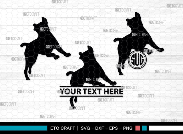 Boxer Dog Monogram, Boxer Dog Silhouette, Boxer Dog SVG, Bulldog Svg, Dog Svg, Animal Svg, SB00230 SVG ETC Craft 