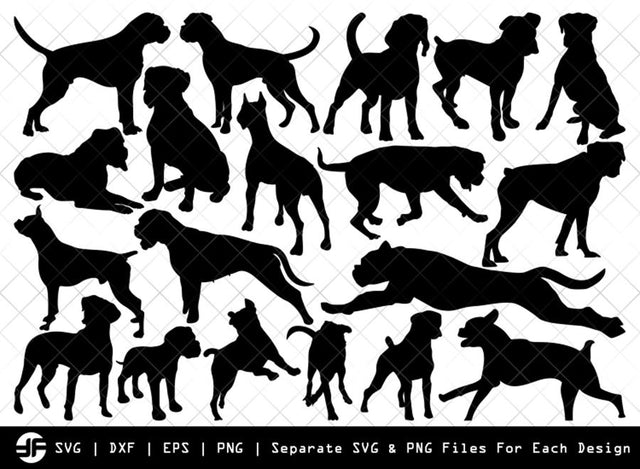Boxer Dog SVG | Animal SVG | Silhouette Bundle | Cut File SVG ETC Craft 