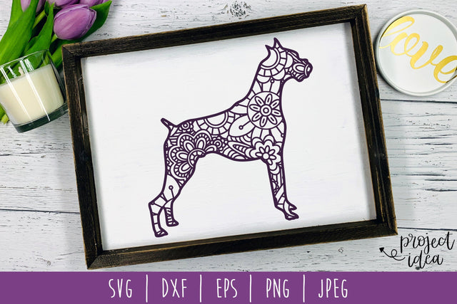 Boxer Mandala Zentangle SVG SavoringSurprises 