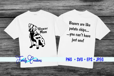 Boxer Mom SVG Family Creations 