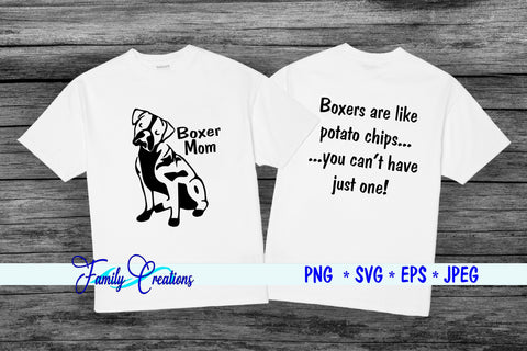 Boxer Mom SVG Family Creations 