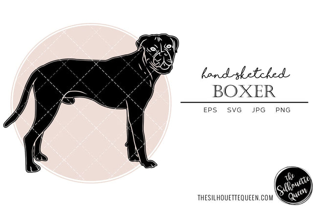 Boxer Sketch SVG Loveleen Kaur 