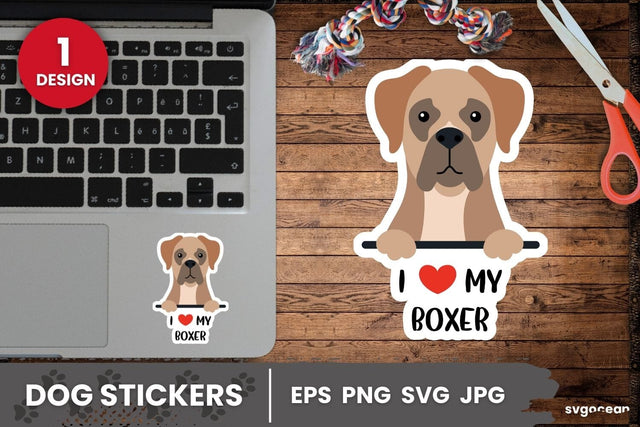 Boxer Sticker SVG | Printable | Digital planner SVG SvgOcean 