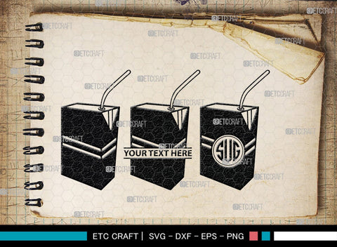 Boxes For Milk And Juice Monogram, Boxes For Milk And Juice Silhouette, Milk And Juice Box SVG, Juice Box Svg, Boxes Milk Svg, Milk Box Svg, Milk Box Bundle, SB00460 SVG ETC Craft 