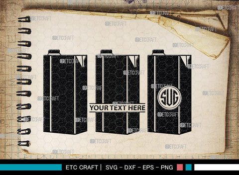 Boxes For Milk And Juice Monogram, Boxes For Milk And Juice Silhouette, Milk And Juice Box SVG, Juice Box Svg, Boxes Milk Svg, Milk Box Svg, Milk Box Bundle, SB00460 SVG ETC Craft 