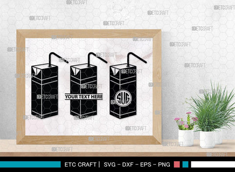 Boxes For Milk And Juice Monogram, Boxes For Milk And Juice Silhouette, Milk And Juice Box SVG, Juice Box Svg, Boxes Milk Svg, Milk Box Svg, Milk Box Bundle, SB00460 SVG ETC Craft 