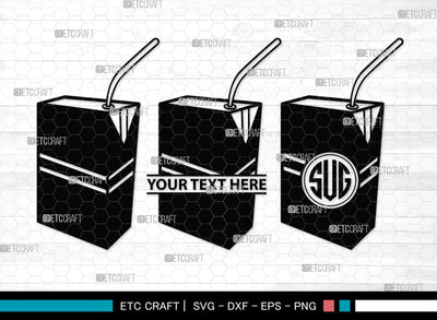 Boxes For Milk And Juice Monogram, Boxes For Milk And Juice Silhouette, Milk And Juice Box SVG, Juice Box Svg, Boxes Milk Svg, Milk Box Svg, Milk Box Bundle, SB00460 SVG ETC Craft 