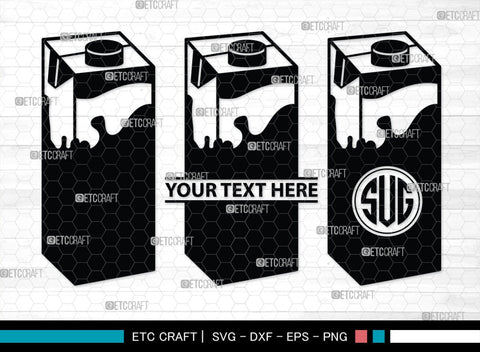 Boxes For Milk And Juice Monogram, Boxes For Milk And Juice Silhouette, Milk And Juice Box SVG, Juice Box Svg, Boxes Milk Svg, Milk Box Svg, Milk Box Bundle, SB00460 SVG ETC Craft 