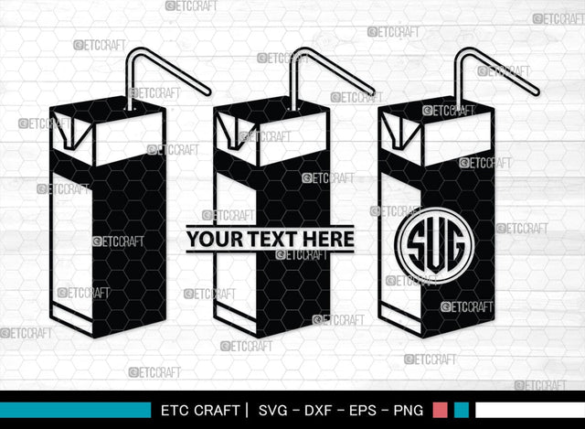 Boxes For Milk And Juice Monogram, Boxes For Milk And Juice Silhouette, Milk And Juice Box SVG, Juice Box Svg, Boxes Milk Svg, Milk Box Svg, Milk Box Bundle, SB00460 SVG ETC Craft 