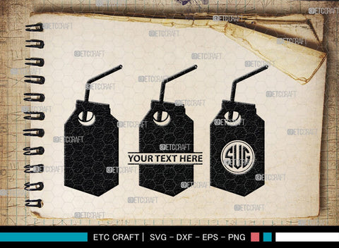 Boxes For Milk And Juice Monogram, Boxes For Milk And Juice Silhouette, Milk And Juice Box SVG, Juice Box Svg, Boxes Milk Svg, Milk Box Svg, Milk Box Bundle, SB00460 SVG ETC Craft 