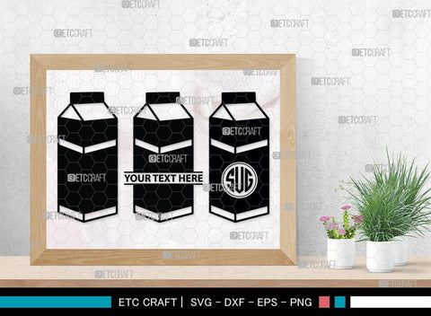 Boxes For Milk And Juice Monogram, Boxes For Milk And Juice Silhouette, Milk And Juice Box SVG, Juice Box Svg, Boxes Milk Svg, Milk Box Svg, Milk Box Bundle, SB00460 SVG ETC Craft 