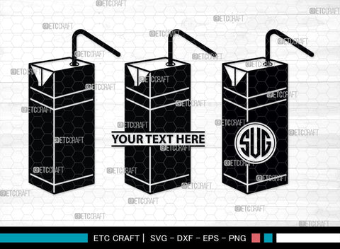 Boxes For Milk And Juice Monogram, Boxes For Milk And Juice Silhouette, Milk And Juice Box SVG, Juice Box Svg, Boxes Milk Svg, Milk Box Svg, Milk Box Bundle, SB00460 SVG ETC Craft 
