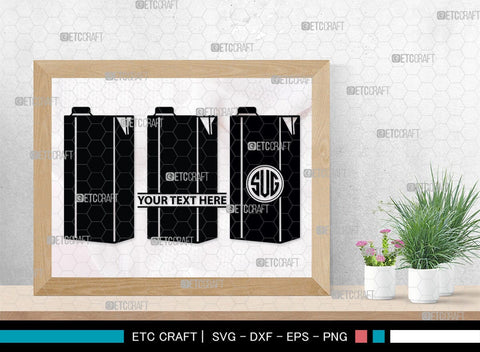 Boxes For Milk And Juice Monogram, Boxes For Milk And Juice Silhouette, Milk And Juice Box SVG, Juice Box Svg, Boxes Milk Svg, Milk Box Svg, Milk Box Bundle, SB00460 SVG ETC Craft 