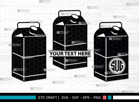 Boxes For Milk And Juice Monogram, Boxes For Milk And Juice Silhouette, Milk And Juice Box SVG, Juice Box Svg, Boxes Milk Svg, Milk Box Svg, Milk Box Bundle, SB00460 SVG ETC Craft 