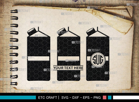 Boxes For Milk And Juice Monogram, Boxes For Milk And Juice Silhouette, Milk And Juice Box SVG, Juice Box Svg, Boxes Milk Svg, Milk Box Svg, Milk Box Bundle, SB00460 SVG ETC Craft 