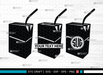 Boxes For Milk And Juice Monogram, Boxes For Milk And Juice Silhouette, Milk And Juice Box SVG, Juice Box Svg, Boxes Milk Svg, Milk Box Svg, Milk Box Bundle, SB00460 SVG ETC Craft 