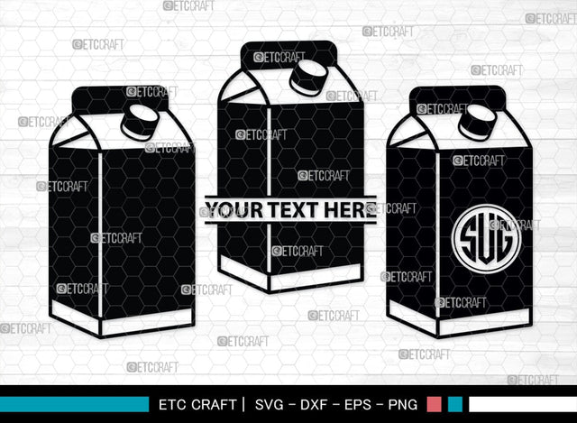 Boxes For Milk And Juice Monogram, Boxes For Milk And Juice Silhouette, Milk And Juice Box SVG, Juice Box Svg, Boxes Milk Svg, Milk Box Svg, Milk Box Bundle, SB00460 SVG ETC Craft 