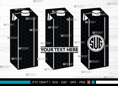 Boxes For Milk And Juice Monogram, Boxes For Milk And Juice Silhouette, Milk And Juice Box SVG, Juice Box Svg, Boxes Milk Svg, Milk Box Svg, Milk Box Bundle, SB00460 SVG ETC Craft 